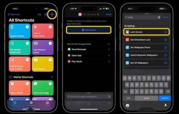市北苹果14锁屏维修店分享iPhone14升级iOS16.4后如何创建锁屏快捷方式 